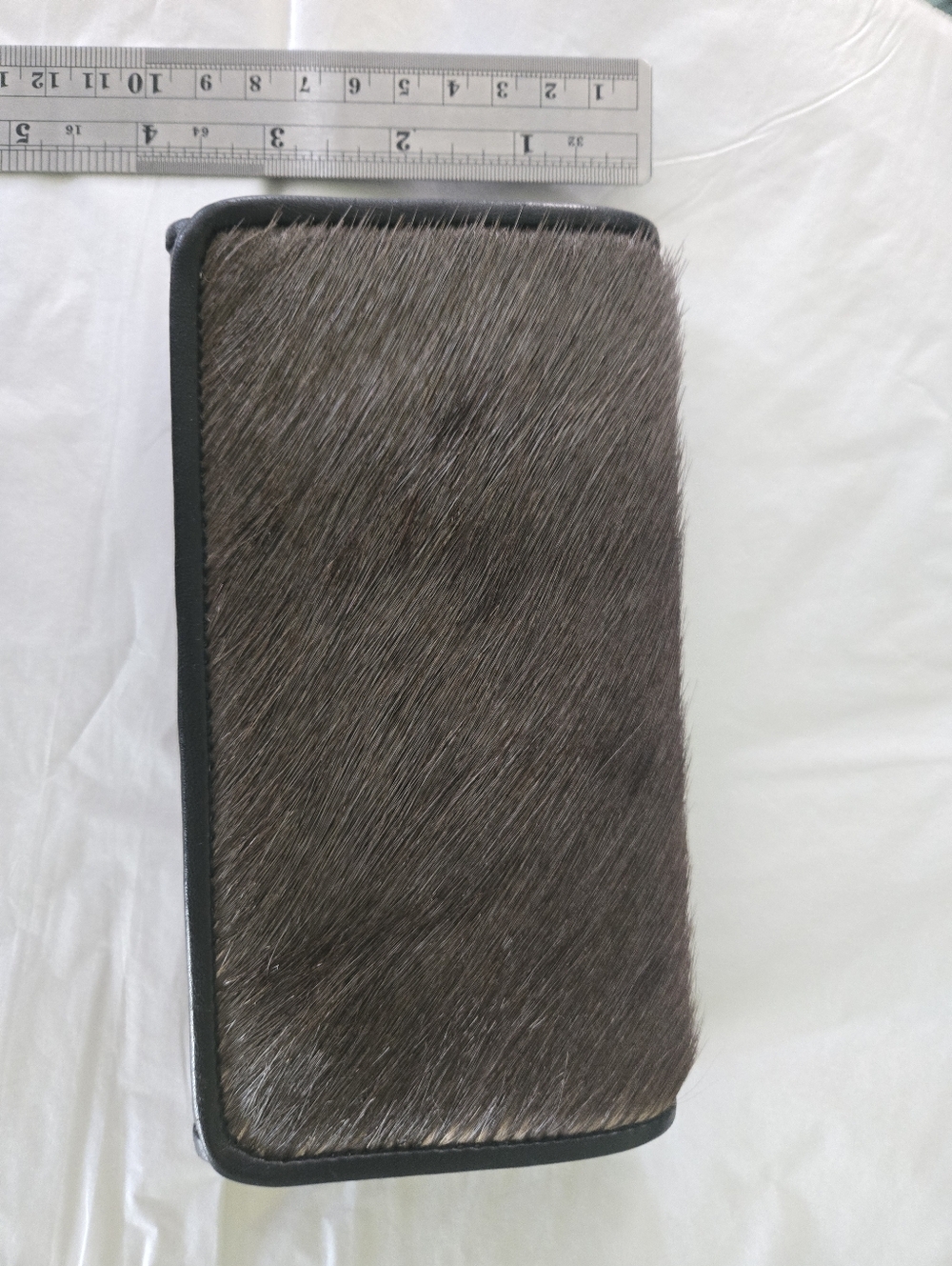 Juan Antonio Luxury Trifold Wallet | Croc-Embossed Leather & Hair-on-Hide | USA - Picture 11 of 12